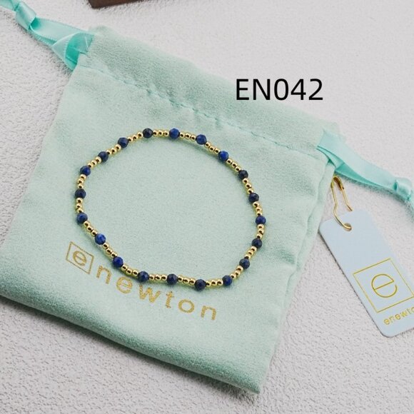 Enewton Lapis Lazuli Natural Stone & Gold Bead Bracelet - Picture 3 of 5
